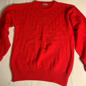 Vintage Wool Meister Vibrant Red Crewneck Sweater